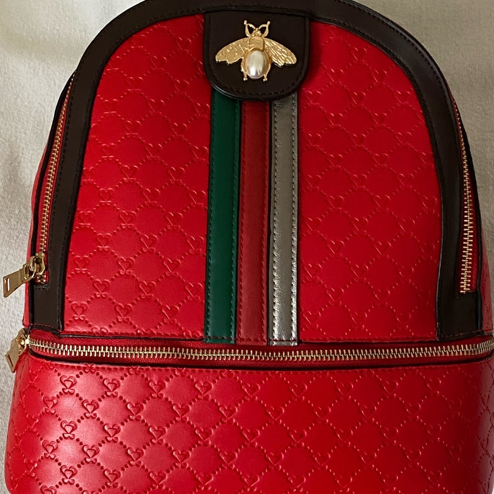 Diophy Red Backpack/Matching Wallet - Picture 2 of 7